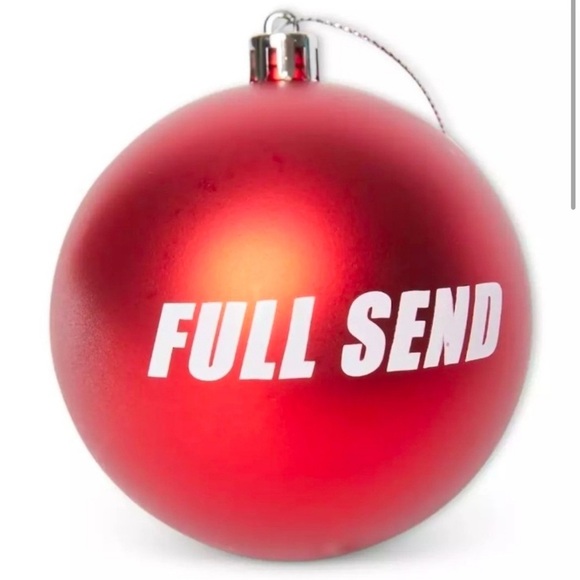 New in box red Full Send Christmas Ornaments (4-pack) - Picture 1 of 3